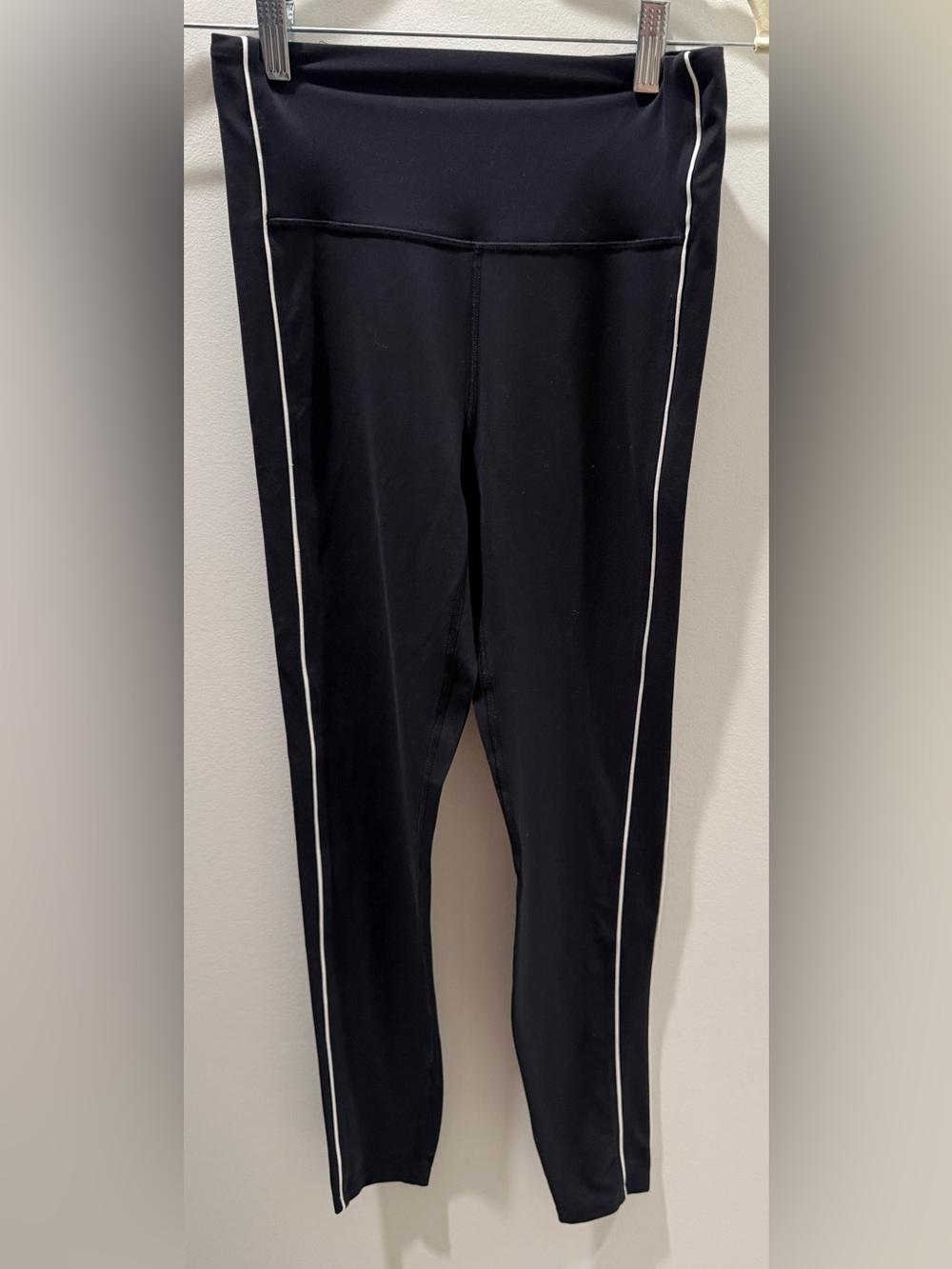 all in motion Black Leggings with White Side Stripe